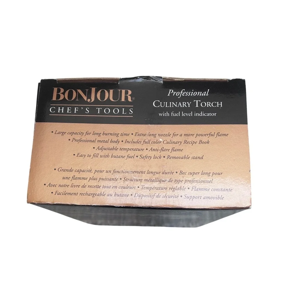 Bonjour Chef's Tools Professional Culinary Torch Fuel Level Indicator Kitchen